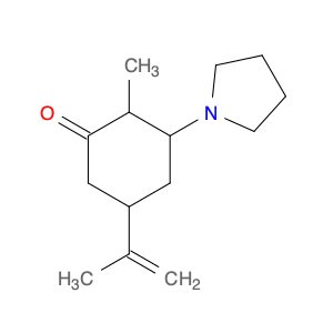 Cyclohexanone, 2-methyl-5-(1-methylethenyl)-3-(1-pyrrolidinyl)-