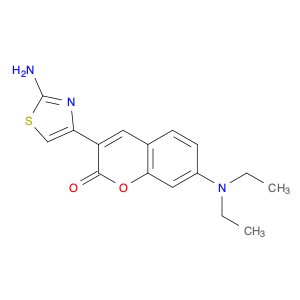 2H-1-Benzopyran-2-one, 3-(2-amino-4-thiazolyl)-7-(diethylamino)-