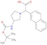 2-(3-((tert-Butoxycarbonyl)amino)pyrrolidin-1-yl)-2-(naphthalen-2-yl)acetic acid