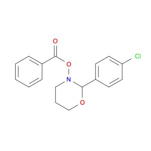 2H-1,3-Oxazine, 3-(benzoyloxy)-2-(4-chlorophenyl)tetrahydro-
