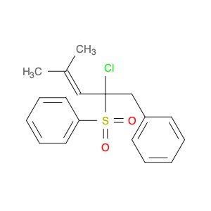Benzene, [[1-chloro-3-methyl-1-(phenylmethyl)-2-butenyl]sulfonyl]-