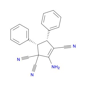 2-Cyclopentene-1,1,3-tricarbonitrile, 2-amino-4,5-diphenyl-, cis-