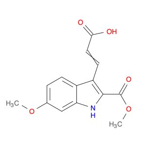 3-(6-Methoxy-2-(methoxycarbonyl)-1H-indol-3-yl)acrylic acid
