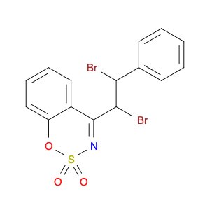 1,2,3-Benzoxathiazine, 4-(1,2-dibromo-2-phenylethyl)-, 2,2-dioxide