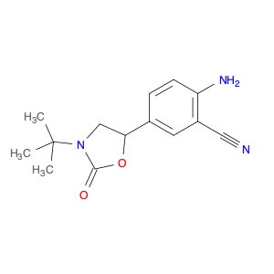 Benzonitrile, 2-amino-5-[3-(1,1-dimethylethyl)-2-oxo-5-oxazolidinyl]-