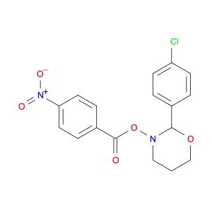 2H-1,3-Oxazine, 2-(4-chlorophenyl)tetrahydro-3-[(4-nitrobenzoyl)oxy]-