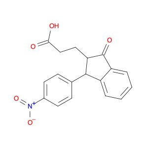 1H-Indene-2-propanoic acid, 2,3-dihydro-1-(4-nitrophenyl)-3-oxo-