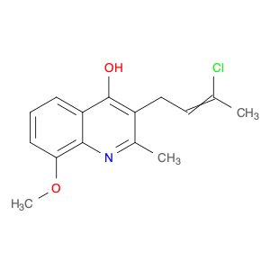 4-Quinolinol, 3-(3-chloro-2-butenyl)-8-methoxy-2-methyl-