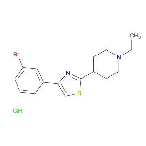 Piperidine, 4-[4-(3-bromophenyl)-2-thiazolyl]-1-ethyl-, hydrochloride