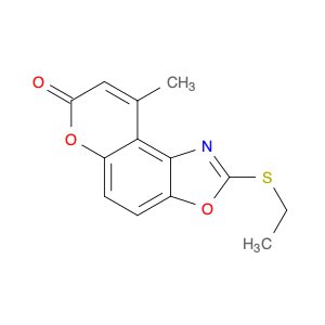 7H-Pyrano[3,2-e]benzoxazol-7-one, 2-(ethylthio)-9-methyl-