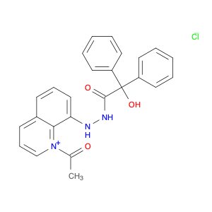 Quinolinium, 1-acetyl-8-[2-(hydroxydiphenylacetyl)hydrazino]-, chloride
