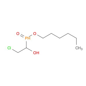 Phosphinic acid, (2-chloro-1-hydroxyethyl)-, hexyl ester