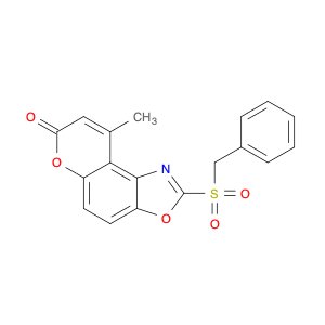7H-Pyrano[3,2-e]benzoxazol-7-one, 9-methyl-2-[(phenylmethyl)sulfonyl]-