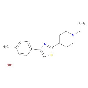 Piperidine, 1-ethyl-4-[4-(4-methylphenyl)-2-thiazolyl]-, hydrobromide