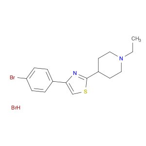 Piperidine, 4-[4-(4-bromophenyl)-2-thiazolyl]-1-ethyl-, hydrobromide