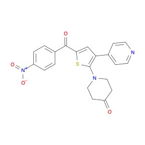 4-Piperidinone, 1-[5-(4-nitrobenzoyl)-3-(4-pyridinyl)-2-thienyl]-