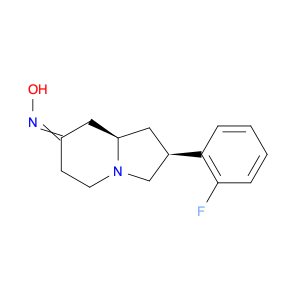 7(1H)-Indolizinone, 2-(2-fluorophenyl)hexahydro-, oxime, trans-