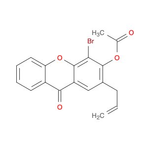 9H-Xanthen-9-one, 3-(acetyloxy)-4-bromo-2-(2-propenyl)-