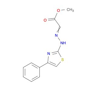 Acetic acid, [(4-phenyl-2-thiazolyl)hydrazono]-, methyl ester