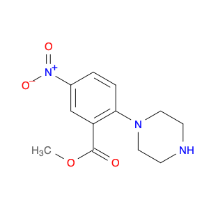 Benzoic acid,5-nitro-2-(1-piperazinyl)-, methyl ester