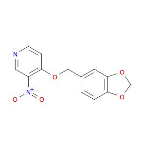 Pyridine, 4-(1,3-benzodioxol-5-ylmethoxy)-3-nitro-