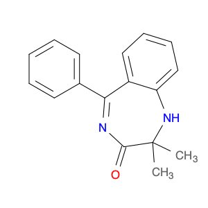 3H-1,4-Benzodiazepin-3-one, 1,2-dihydro-2,2-dimethyl-5-phenyl-