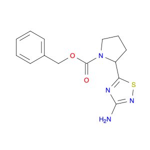 1-Pyrrolidinecarboxylicacid, 2-(3-amino-1,2,4-thiadiazol-5-yl)-, phenylmethyl ester