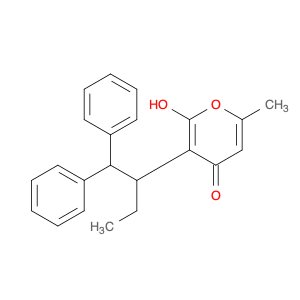 4H-Pyran-4-one, 3-[1-(diphenylmethyl)propyl]-2-hydroxy-6-methyl-