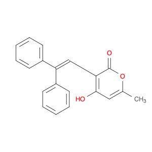 2H-Pyran-2-one, 3-(2,2-diphenylethenyl)-4-hydroxy-6-methyl-