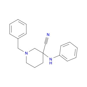 3-Piperidinecarbonitrile, 3-(phenylamino)-1-(phenylmethyl)-