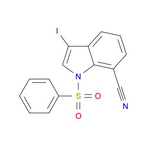 3-Iodo-1-(phenylsulfonyl)-1H-indole-7-carbonitrile