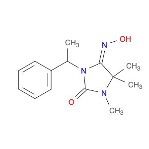 2,4-Imidazolidinedione, 1,5,5-trimethyl-3-(1-phenylethyl)-, 4-oxime, (E)-
