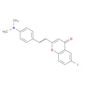 4H-1-Benzopyran-4-one, 2-[2-[4-(dimethylamino)phenyl]ethenyl]-6-iodo-