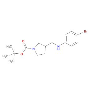 1-Pyrrolidinecarboxylicacid, 3-[[(4-bromophenyl)amino]methyl]-, 1,1-dimethylethyl ester