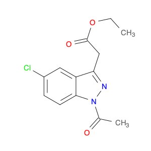 1H-Indazole-3-acetic acid, 1-acetyl-5-chloro-, ethyl ester