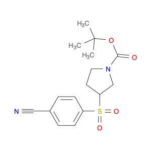 1-Pyrrolidinecarboxylicacid, 3-[(4-cyanophenyl)sulfonyl]-, 1,1-dimethylethyl ester