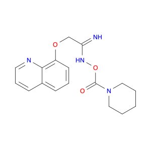 Ethanimidamide, N-[(1-piperidinylcarbonyl)oxy]-2-(8-quinolinyloxy)-