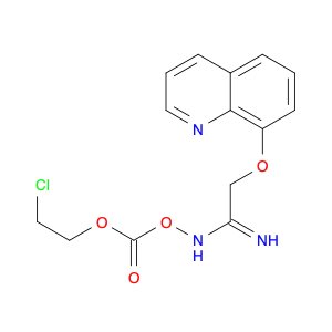 Ethanimidamide, N-[[(2-chloroethoxy)carbonyl]oxy]-2-(8-quinolinyloxy)-
