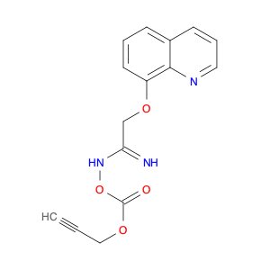 Ethanimidamide, N-[[(2-propynyloxy)carbonyl]oxy]-2-(8-quinolinyloxy)-