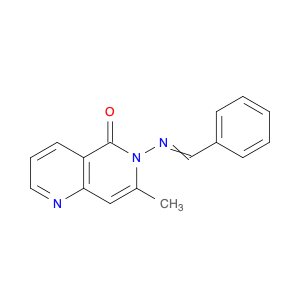 1,6-Naphthyridin-5(6H)-one, 7-methyl-6-[(phenylmethylene)amino]-