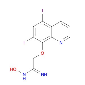 Ethanimidamide, 2-[(5,7-diiodo-8-quinolinyl)oxy]-N-hydroxy-