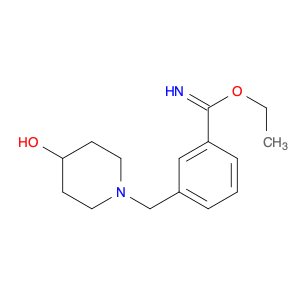 Benzenecarboximidicacid, 3-[(4-hydroxy-1-piperidinyl)methyl]-, ethyl ester