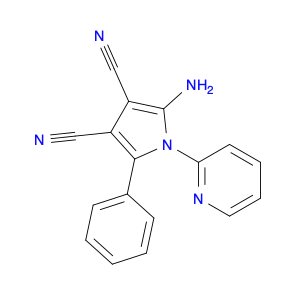 1H-Pyrrole-3,4-dicarbonitrile, 2-amino-5-phenyl-1-(2-pyridinyl)-