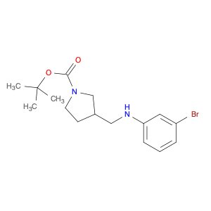 1-Pyrrolidinecarboxylicacid, 3-[[(3-bromophenyl)amino]methyl]-, 1,1-dimethylethyl ester