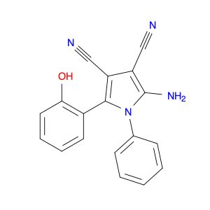 1H-Pyrrole-3,4-dicarbonitrile, 2-amino-5-(2-hydroxyphenyl)-1-phenyl-