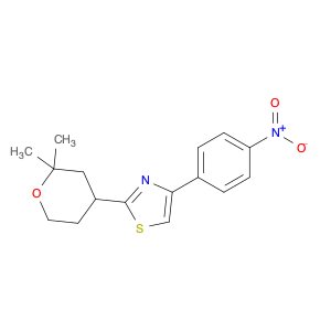 Thiazole, 4-(4-nitrophenyl)-2-(tetrahydro-2,2-dimethyl-2H-pyran-4-yl)-