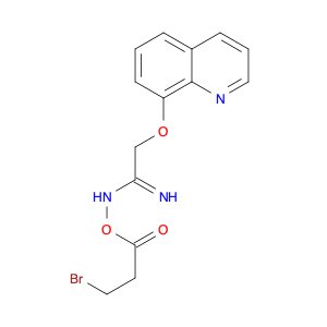 Ethanimidamide, N-(3-bromo-1-oxopropoxy)-2-(8-quinolinyloxy)-
