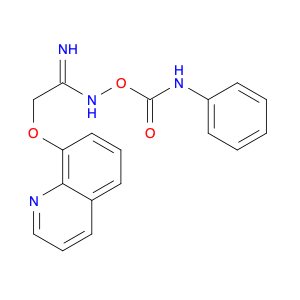 Ethanimidamide, N-[[(phenylamino)carbonyl]oxy]-2-(8-quinolinyloxy)-