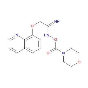 Ethanimidamide, N-[(4-morpholinylcarbonyl)oxy]-2-(8-quinolinyloxy)-