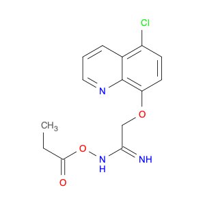 Ethanimidamide, 2-[(5-chloro-8-quinolinyl)oxy]-N-(1-oxopropoxy)-